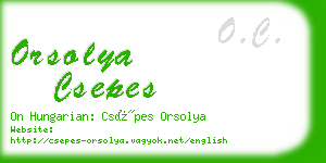 orsolya csepes business card